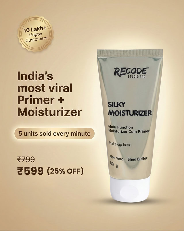 Recode Studio Pro moisturizer ad — offer-led angle with social proof badge